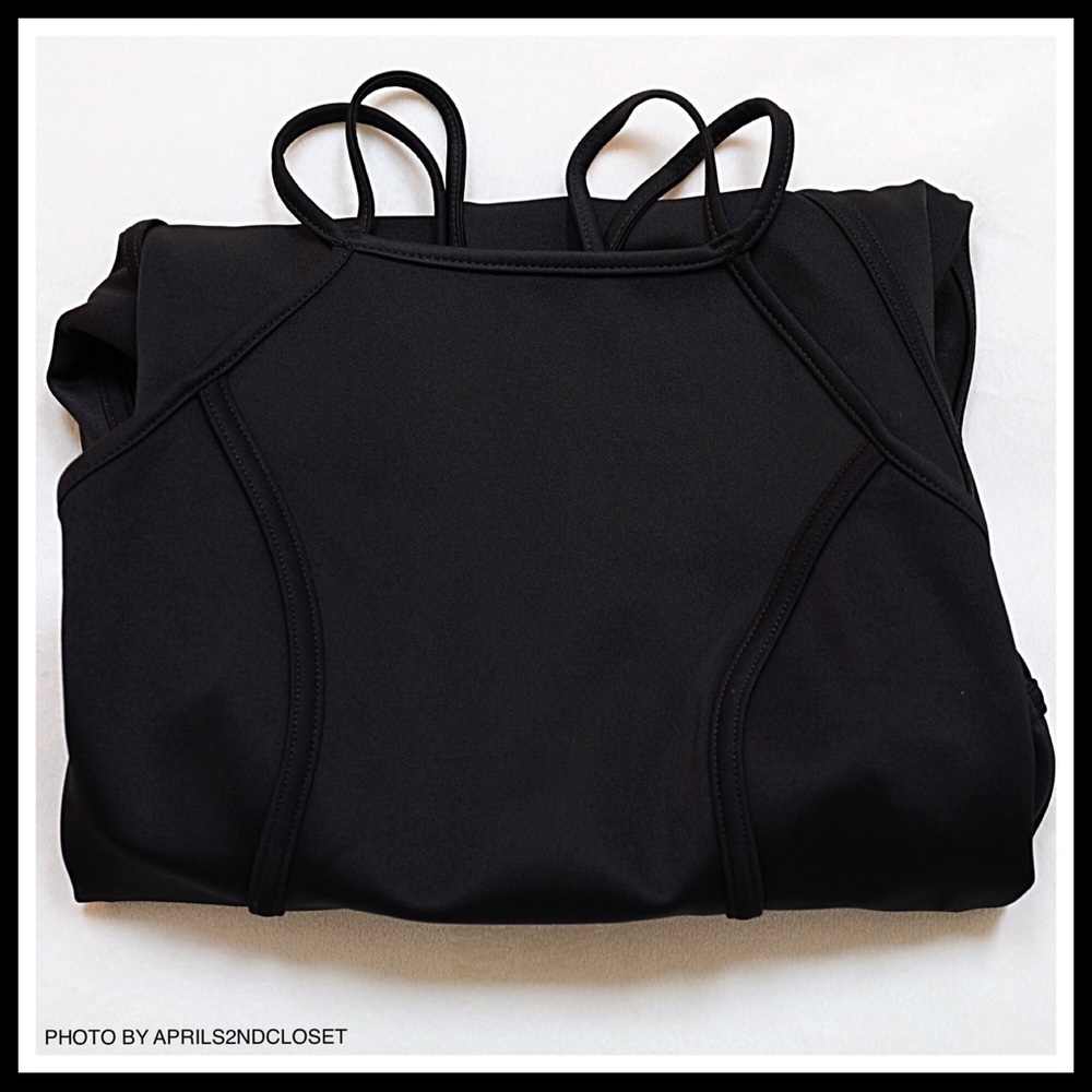 NASTY GAL BLACK STRAPPY A-LINE SKATER DRESS - Picture 5 of 6